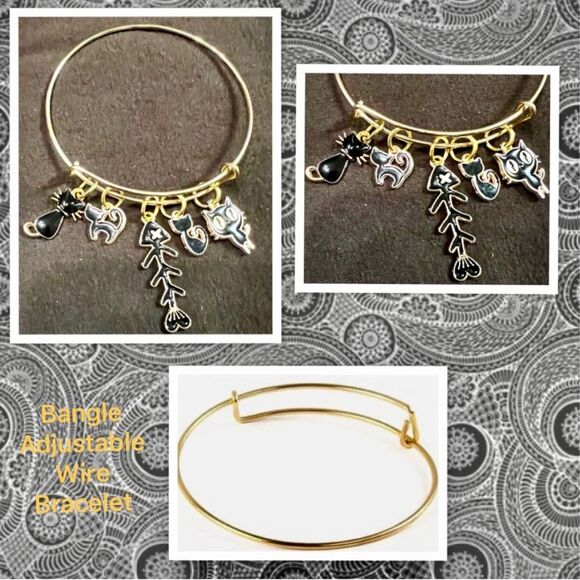 Women's  Bangle Adjustable Wire Bracelet - Picture 1 of 2
